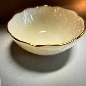 Vintage Lenox China Ivory
Dessert Candy Bowl with Gold Trim